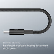 Beats MDGG4LL/A USB-A to USB-C Woven Cable (1.5 m / 5 ft) - Bolt, Black