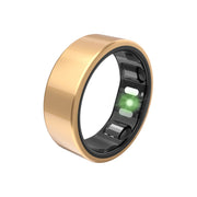 QALO QRNT Slim Smart Ring, Titanium Alloy, Sleep and Heart Rate Tracker, Water-Resistant, Matte Gold, Size 8