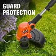 Maxlander 20V Cordless String Trimmer Edger, 12 Inch Cutting Width, Lightweight Battery Operated Weed Wacker with 2x2.0Ah Batteries and Charger, Includes 8 Replacement Spools