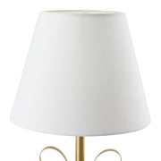 VCNY Home 24 in Gold Metal Bow Table Lamp with White Polyester Shade, Farmhouse Style, B0W-LMP-24IN-WD-GOLD