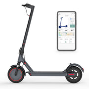 AOVOPRO TMAX Electric Scooter, 500W Motor, 21 mph Top Speed, 10-Inch Solid Tires, Dual Hydraulic Shock Absorption, Dual Braking System, App Control, Gray
