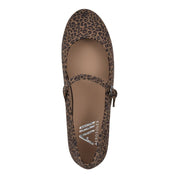 Aerosoles 40BAYLEEX Women's Maryjane Shoes, Leopard Print, Wide Width, Flat Micro-Wedge Heel, Foam Cushioning, Size:7, Leopard