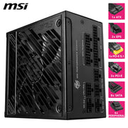 MSI MPG A850GS PCIE5 Fully Modular 850W 80 Plus Gold Power Supply, Dual 12V-2x6 PCIe Connectors, ATX 3.1, PCIe 5.1 Ready, Black