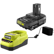 Ryobi One+ 18V Lithium-Ion 2.0Ah Battery and Charger Kit, Fast Charging, Extreme Weather Durable, Integrated LED Fuel Gauge, Compact Lightweight
