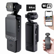 Wiher Mini Body Camera, 1080P FHD, 16MP Photo, WiFi Video Camera with Audio, 180 Rotating Lens,