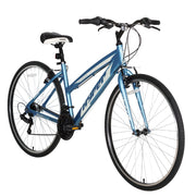 Hyper Bicycles 700c Ladies Spin Fit Hybrid Bike for Adults, Teal and White - Aluminum Frame