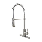 Better Homes & Gardens Elmont Single-Handle Spring Neck Pull-Down Kitchen Faucet, Satin Nickel, High Arc Spout, 1.8 GPM, BHF3008108SS002