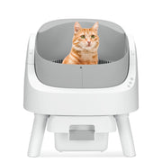 Rawrose Large Multi-cat Family Automatic Cat Litter Box with Safety Protection, Mat and Trash Bags Included, Grey