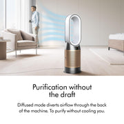 Dyson Purifier Hot+Cool HP2 De-NOx Air Purifier with HEPA H13 Filtration, White/Gold