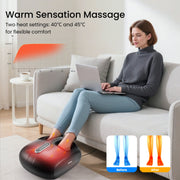 Cosywill Foot Massager with Shiatsu Compression and Kneading, Heat Therapy, Remote Control, Black