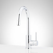 Signature Hardware Ravenel Single-Hole Pull Down Bar Faucet, Chrome, 1.75 GPM, Single Handle, Includes Escutcheon SHXCRA137CP