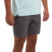 Pelagic Mako Men's Hybrid Fishing Shorts, Quick Dry Recycled 4-Way Stretch, Water and Stain Repellent, Graphite, 18 in Outseam