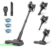 MOOSOO Busybudy Cordless Vacuum Cleaner with Pet Brush, Stick Vacuum Cleaner Cordless with Anti-Tangle Brus