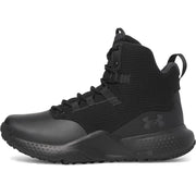 Under Armour Micro G Stellar Mid Men's Tactical Boots, Lightweight Breathable Textile Upper, Polishable Full-Grain Leather, Slip-Resistant Rubber Outsole, Black Anthracite, Size 10.5, 3028316