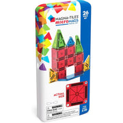 MAGNA-TILES 244026BO 26-Piece Travel Magnetic Construction Set - Bold Colors