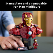 LEGO 76327 Marvel Iron Man MK4 Bust Building Kit for Adults 436 Pieces with Removable Minifigure and Adjustable Features