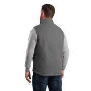 Berne Men's Heartland Sherpa-Lined Washed Duck Vest, Cedar Green, 2X-Large Tall, V818CDGT520