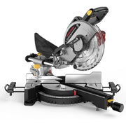 MarvTool 10-Inch Sliding Compound Miter Saw, Single Bevel, 0-45 Miter and Bevel, 36T Blade, Extension Table, 15-Amp Motor, 4800 RPM, Portable, XJ-1013