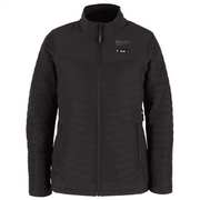 Milwaukee Women's M12 Heated Quilted Jacket, Black AXIS Ripstop Polyester with Carbon Fiber Heating Elements, Battery and Charger Included, F102B-21M