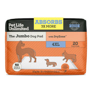 Pet Life Unlimited Jumbo Dog Pads, 4XL, 36x48 in, Extra Large Absorbent Pads, 20 Count