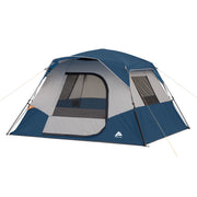 Ozark Trail 6 Person Instant Cabin Tent, Eco-Friendly Recycled Materials, Blue, 10 ft x 9 ft x 66 in, 17687153062