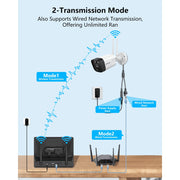 OOSSXX 5MP 4-Camera Wireless Security System, Dual Antenna WiFi, 130 Wide Angle Outdoor Cameras, Infrared Night Vision, IP66 Weatherproof, 4K 16CH NVR, CSOS-02SW5MP02-4ch