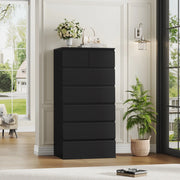 Homfa FPB-373 7 Drawer Dresser for Bedroom, Modern Tall dresser Chest of Drawers for Living Room, Black