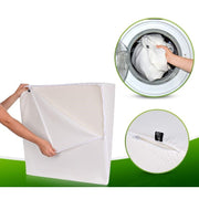 Abco Tech Bed Wedge Pillow, Memory Foam, Neck and Back Pain Relief, 7.5in Height, Washable Cover, White, ABC2235