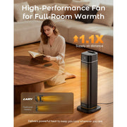 Lairy 24'' 1500W Fast Electric Ceramic Tower Heaters with Thermostat. Black