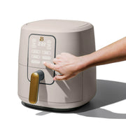 Beautiful 19452 6 Qt Air Fryer with TurboCrisp Technology and Touch-Activated Display Porcini Taupe by Drew Barrymore