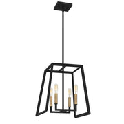 Quoizel Tilly 4-Light Pendant Light Fixture, Matte Black, Farmhouse Style, Dimmable, 14 in W x 15.75 in H, TIL2814MBK