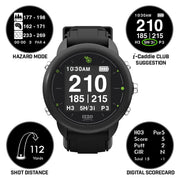 Izzo Golf Swami Golf GPS Watch with i-Caddie Technology, Black, Water Resistant, 10 Hour Battery Life, A91935