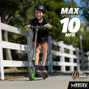 M8TRX M100-Green Kids Electric Scooter, Green, 24 Volt Battery, 8-Inch Air-Filled Tires, Speeds up to 10mph,