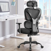 Coolhut Ergonomic Office Chair, High Back with Adjustable Lumbar Support, Breathable Mesh, 500 lb Capacity, Black