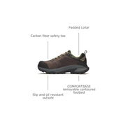 Merrell Moab Speed 2 Waterproof Carbon-Toe Work Shoes for Men - Dark Taupe - 10W