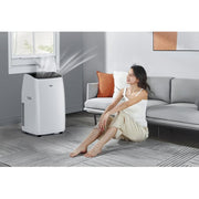 DuraComfort DP14CM Portable Air Conditioner for Room, 14000 BTU, 450 Sq Ft, White, 10200BTU(SACC)