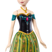 Mattel Disney Frozen Singing Anna Doll, Signature Castle Outfit with Removable Skirt, Brushable Hair, Posable Design, JFH85