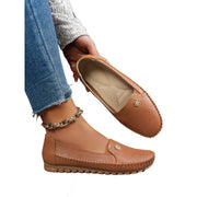 AstraShopming Womens Slip-On Loafers Flats, Lightweight Flexible Sole, Breathable Casual Walking Shoes, Non-Slip Outdoor Wear, Camel