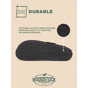 Woodstock Beacon Men's Comfort Clog Sandal, Genuine Leather, Black, Medium Width, Flat Heel