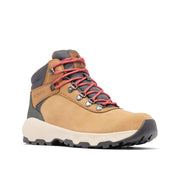 Columbia Newton Wander Women's Waterproof Hiking Shoes, Elk Sunset Red, 9 Wide, Suede, 2125532