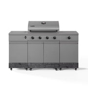 TYTUS Grills TDT-021-0103 Fresno Series Graphite Stacked Stone Island Grill - Gunmetal Gray
