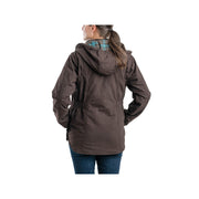 Berne WCH65DBNR560 Softstone Duck Barn Coat for Ladies - Dark Brown - 3XL