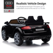 Hikiddo Electric Ride on Car for Kids, Licensed Audi 6V Ride on Toy for Toddlers Age 2-5 with Remote, Bluetooth - Black