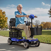 EAGLOG YL-07 Upgrade 4 Wheels Mobility Scooter with Removable Battery, Blue