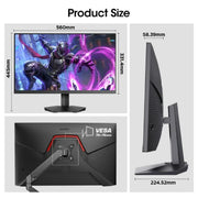 KOORUI 25E3A 24.5 Inch 170Hz Gaming Monitor, Black