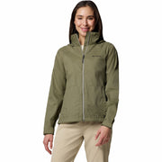 Columbia Women's Switchback IV Hooded Packable Rain Jacket, Water-Repellent Omni-Shield Fabric, Stone Green, XL, 2086711397XL
