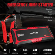 GOOLOO GP2000 Car Jump Starter, Red, 19800mAh