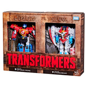 Hasbro Transformers Timelines Hearts of Steel Optimus Prime and Starscream 2-Pack, 5.5-Inch Steam Train and 5-Inch Steam Flying Machine Action Figures, Articulated, Comic Edition, G10955L00