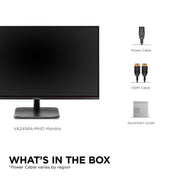 ViewSonic VA2456A-MHD 24-Inch Full HD IPS LED Monitor, 120Hz Refresh Rate, HDMI DisplayPort VGA Inputs, Anti-Glare, Built-In Speakers, Black