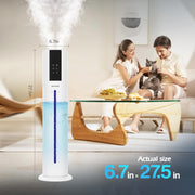 HUMSURE HS-S900A 3-Speed Ultrasonic Cool Mist Humidifier 2.4gal/9L White